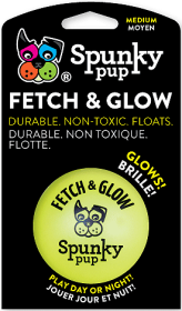 SPUNKY PUP Fetch & Glow Ball (Option: M)