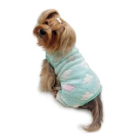 Ultra Plush Fluffy Clouds Front Sleeveless Pajamas (Color: L, size: )
