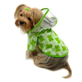 Clear View Froggy Raincoat with Fleece Lining and Detachable Hood (Color: M, size: )