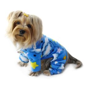 Stars and Clouds Fleece Turtleneck Pajamas (Color: L, size: )