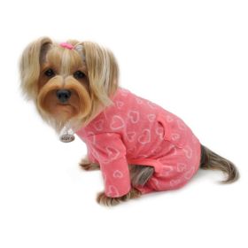 Blush of Love Fleece Turtleneck Pajamas (Color: L, size: )
