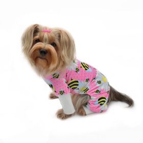 Ultra Soft Plush Minky Bumblebee & Flower Pajamas (Color: XL, size: )
