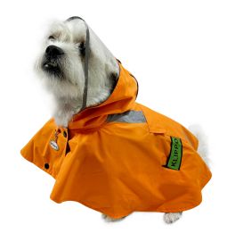 Clear View Poncho Raincoat with Reflective Stripes (Color: L, size: )