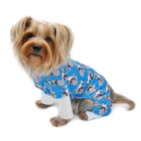 Ultra Soft Plush Minky Silly Sharks Pajamas (Color: XL, size: )