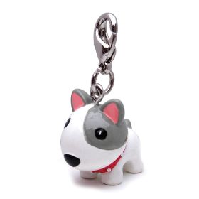 Poly 3 (Color: D White Dog with Spike Collar Charm, size: )