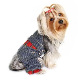 Adorable Stripy Denim Overall (Color: XS, size: )