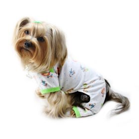 Knit Cotton Pajamas with Party Animals (Color: S, size: )