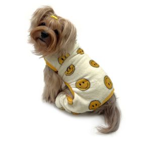 Ultra Plush Happy Face Front Sleeveless Pajamas (Color: XS, size: )