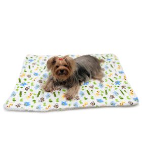 Zoo Animals Flannel/Plush Blanket (Color: S, size: )