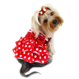 Sparkling Bow Ruffle Layered Dress (Color: XS, size: )