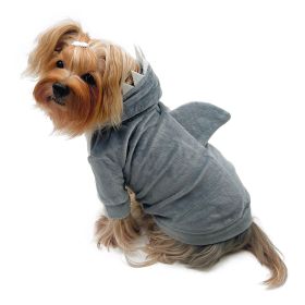 Ultra Plush Shark Hoodie with Fin & Teeth (Color: XS, size: )