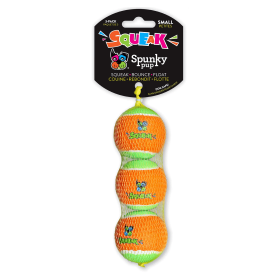SPUNKY PUP Squeaky Tennis Balls (Option: Small 3pk)