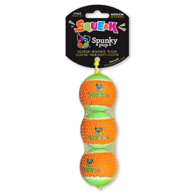 SPUNKY PUP Squeaky Tennis Balls (Option: Medium 3pk)