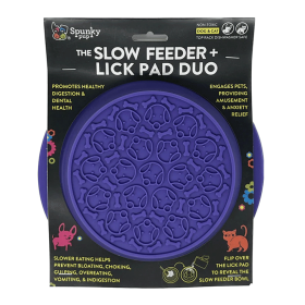 SPUNKY PUP Slow Feeder & Lick Pad Duo (Option: Combo Bowl)