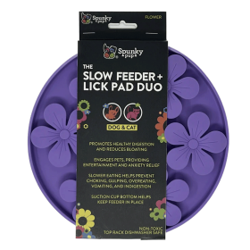 SPUNKY PUP Slow Feeder & Lick Pad Duo (Option: Flower)