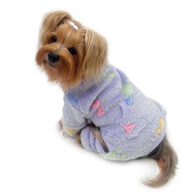 Ultra Plush Colorful Bones/Paws Turtleneck Pajamas (Color: M, size: )