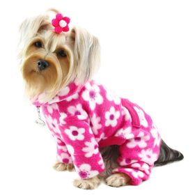 Full Blossom Fleece Turtleneck Pajamas (Color: M, size: )